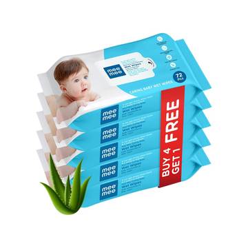Mee Mee Gentle Wet Baby Wipes with Aloe Vera - Pack of 5